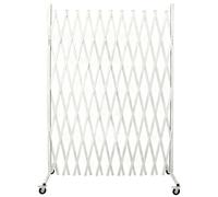 YJEUZCD Pieghevole Sicurezza Cancello, Retrattile Forbici Cancello Con Rotelle, Flessibile In Espansione Recinzione, Industriale Scuole Traffico Barricata Porta(Bianco,120x150cm/47.2x59.1in)