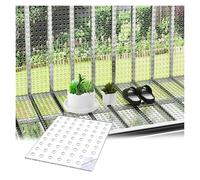 YJEUZCD Protezione per Davanzale in Acrilico Trasparente 1,6mm, Tappetino Perforato Antiruggine per Balconi E Piante, Lastra Resistente con Fori di Drenaggio, 1cm(35x120cm)