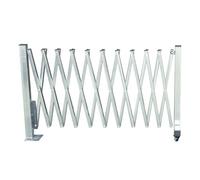 YJEUZCD Retrattile Cancello, All'aperto Acciaio Inossidabile Forbici Porta, Pieghevole Sicurezza Cancello, Collegabile Scuole Fisarmonica Traffico Barricata Con Ruote(150x100cm/59.1x39.4in)