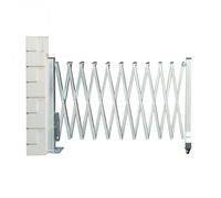 YJEUZCD Retrattile Cancello, All'aperto Acciaio Inossidabile Forbici Porta, Pieghevole Sicurezza Cancello, Collegabile Scuole Fisarmonica Traffico Barricata Con Ruote(100x100cm/39.4x39.4in)