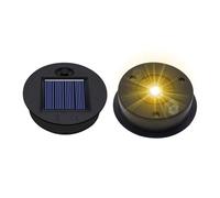 YJFWAL Confezione da 2 pezzi di ricambio per luci solari, 7 cm, coperchio luci di ricambio, 7 lumen, luce bianca calda, impermeabile, kit di ricambio per lanterne da appendere all'aperto