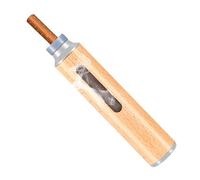 YJFY 1 set di posacenere tascabile, in legno, per sigarette, in legno, portatile, 5 sacchetti per sigarette, per l'uso al lavoro, in auto e in viaggio (argento)