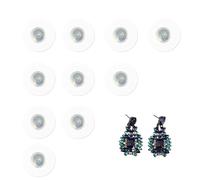 YJFY 1O orecchino sollevatore per orecchini regolabile in silicone, orecchini regolabile senza metallo, per il fissaggio e il supporto di orecchini, L, silicone e acrilico, Senza Gemme