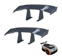 YJFY 2 mini alette autoadesive per aletta posteriore | Per Worx M500 Plus, Navimow, Ecovacs Goat G1, Gardena, ecc. Accessorio per robot tosaerba per auto, colore nero