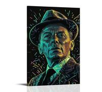 YJHXYCCS Poster su tela di Frank Sinatra, famoso cantante musicale, copertine, poster decorativo da parete per camera da letto, 40 x 60 cm, con cornice