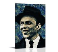 YJHXYCCS Poster su tela di Frank Sinatra, famoso cantante musicale, copertine, poster decorativo da parete per camera da letto, 40 x 60 cm, con cornice