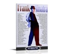 YJHXYCCS Poster su tela di Frank Sinatra, famoso cantante musicale, copertine, poster decorativo da parete per camera da letto, 40 x 60 cm, con cornice