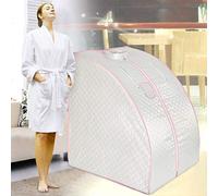 YJIIJY Cabina per Sauna Portatile, Sauna a Vapore, Sauna Spa Machine Sauna Domestica Sauna a Vapore Portatile (Argento)