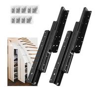 YJINGRUI Montaggio a pavimento per carichi pesanti, 1000 mm - 2250 mm, guide per cassetti, cuscinetti a sfera in metallo, adatto per scale, armadi e armadi, portata 120 kg, 1 coppia
