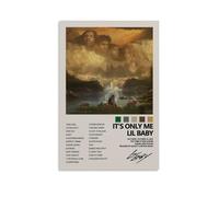 YJJECP Poster decorativo con scritta "Lil Baby It's Only MeWall", impermeabile, moderno, per la casa, sul posto di lavoro, facile da installare, senza cornice, 60 x 90 cm