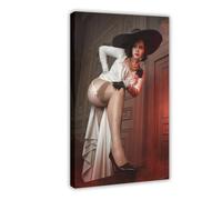 YJJGLZC Poster su tela con Dimitrescu Resident Evil Lady Dimitrescu (9), decorazione per camera da letto, ufficio, camera da letto, regalo, 60 x 90 cm