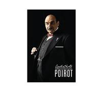 YJJGLZC Poster su tela di Agatha Christie Hercule Poirot, decorazione artistica da parete per soggiorno, camera da letto, 50 x 75 cm