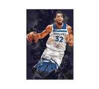 YJJGLZC Poster su tela di Karl Anthony Towns, decorazione artistica da parete per soggiorno, camera da letto, 20 x 30 cm