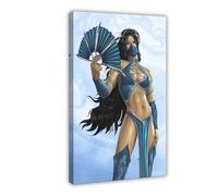 YJJGLZC Poster su tela, motivo: Mortal Kombat Kitana, decorazione per camera da letto, ufficio, camera da letto, regalo, 40 x 60 cm
