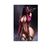 YJJGLZC Poster su tela, motivo: Mortal Kombat Mileena, decorazione per camera da letto, ufficio, camera da letto, regalo, 40 x 60 cm