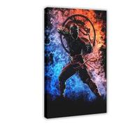 YJJGLZC Poster su tela, motivo: Mortal Kombat, motivo: Game Mortal Kombat, decorazione artistica da parete per soggiorno, camera da letto, 40 x 60 cm