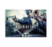 YJJGLZC Poster su tela, motivo: Resident Evil Infinite Darkness, decorazione per camera da letto, ufficio, camera da letto, regalo, 50 x 75 cm