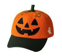 Yjkedfh 2025 New jacko''-Landtern Halloween Cappello di da ricamo, cappello da baseball regolabile cappello da baseball divertente Halloween Party accessorio costume donna uomini uomini