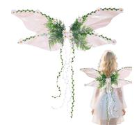 Yjkedfh delle fate per bambini - Costume con di farfalla 3D con fiori e foglie, accessorio per costume da fata, per donne, ragazze, Halloween, festival, cosplay, decorazione