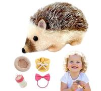 Yjkedfh riccio in silicone | 13 cm riccio compagno di gioco | modello animale morbido con cuscino per dormire, bambola in silicone per decorazione della stanza, viaggi, cura, gioco e gioco di fantasia