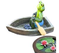 Yjkedfh Statue Animali da Giardino Esterno | Statue Decorative Per Acquari - Galleggiante Rana Tartaruga Resina per Piscina Stagno Giardino Cortile Patio