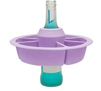 Yjkedfh Vassoio per snack - portabicchieri con 6 scomparti - in silicone riutilizzabile - per bambini, caramelle e biscotti, per servire alimenti, per letto e tavolo, così come