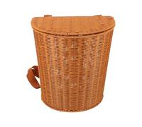 Yjkedfh Zaino da Picnic,Zaino Intrecciato - Cestino da Spiaggia con Coperchio e Spallacci - per Weekend Raccolta in Frutteto All'aperto Fattoria Spiaggia Shopping e Picnic