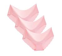 YJLX Mutande da donna senza cuciture, invisibili, sexy, perizoma, a vita bassa, slip in vita bassa, confezione multipla, hipster da donna, senza cuciture, slip, Colore: rosa., M