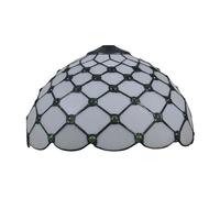 Yjmgrowing Solo Sostituzione del Paralume in Vetro colorato Bianco da 12 Pollici, Accessori per paralumi in Perline di Cristallo in Stile Tiffany per lampade da Tavolo e lampade a Sospensione,Verde