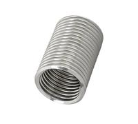 YJQHODY 10-50 pezzi 304 manicotto di riparazione filettato for denti fini in acciaio inossidabile, inserto filettato protettivo avvolto(2.5D*M7*1.0)