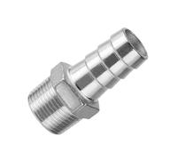 YJQHODY Raccordo for tubo flessibile in acciaio inossidabile 304 con filettatura maschio, adattatore dritto for giunto for tubo in pelle, 1 pezz0(15MM*3/4INCH)