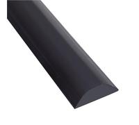 YJQHODY Striscia autoadesiva in silicone for il bagno, spessa 10,05 mm, larghezza 24,34 mm, barriera for doccia VMQ nera, 1 pezz0(Black,3.0M)