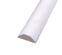 YJQHODY Striscia autoadesiva in silicone for il bagno, spessa 10,05 mm, larghezza 24,34 mm, barriera for doccia VMQ nera, 1 pezz0(White,0.5M)