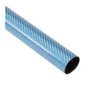 YJQHODY Tubo in carbonio blu leggero for applicazioni strutturali, tubo in fibra con finitura lucida a spina di pesce da 500 mm, 1 pezz0(22x20mm)