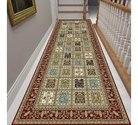 YJRBZ Tappeto Classico per Corridoio Stretto per Corridoio, 100cm 1.5m 2m 250cm 300cm 4m 5m 6m Verde Lungo Tappeto Runner per Corridoio Cucina Sala Scale Tappeti per Ingresso (Size : 100x600cm)