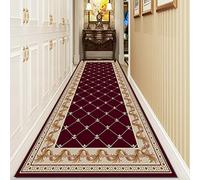 YJRBZ Tappeto Rosso Vintage per Ingresso corridoio Hotel tappeti Lunghi 1 m 1,5 m 2 m 2,5 m 3 m 3,5 m 4 m 4,5 m 5 m 5,5 m 6 m Tappeto Stretto con Retro in Gomma (Size : 70x300cm)