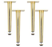YJRZYQKXKL 4 Gamba Tavolo Oro Gambe Per Mobili Regolabili Piedini Per Mobili Affusolate | Altezza: 10-75 cm (+10mm) Piede Per Tavolino Da Caffè Piedini Console Ricambio Gambe (30cm,Oro)