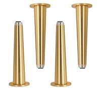 YJRZYQKXKL Gamba Tavolo Oro, Piedini per Mobili, 4 Gambe per tavoli, Piedini per tavoli Regolabili Alluminio | Finitura Anodizzato | Altezza: 10-25cm Gambe per divani, Tavolino da caffè-15cm/6