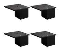 YJRZYQKXKL Gamba Tavolo Regolabili, 4 Quadrato Piedini per Mobili Nero Lega di Alluminio | Finitura Anodizzato Gambe per mobili Altezza: 3-40cm Gambe per Divani Piedini per Tavoli-3cm/1.2"