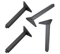 YJRZYQKXKL Piedini per Divano Nero, 4 Quadrato Piedini per Mobili Regolabili Zampe per Divani Altezza: 6-30cm piede per mobile Lega di Alluminio | Finitura Anodizzato | Gambe per divano-15cm/6