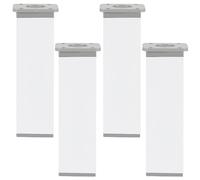 YJRZYQKXKL Piedini per Mobili Bianco, 4 Quadrato Piede per Mobile Regolabili Lega di Alluminio | Finitura Anodizzato Gambe per mobili Altezza: 6-40cm Gambe per Divani Gambe per Tavolini-40cm/15.7"