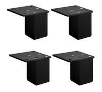 YJRZYQKXKL Piedini per Mobili Nero, 4 Quadrato Piede per Mobile Regolabili Lega di Alluminio | Finitura Anodizzato Gambe per Mobili Altezza: 3-40cm Gambe per Divani Gambe per Tavolini-5cm/2