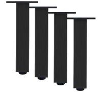 YJRZYQKXKL Piedini per Mobili Nero, 4 Quadrato Piede per Mobile Regolabili Lega di Alluminio | Finitura Anodizzato Gambe per Mobili Altezza: 6-60cm Gambe per Divani-25cm/9.8"