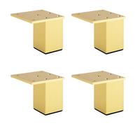 YJRZYQKXKL Piedini per Mobili Oro, 4 Quadrato Piede per Mobile Regolabili Lega di Alluminio | Finitura Anodizzato Gambe per Mobili Altezza: 3-40cm Gambe per Divani Gambe per Tavolini-5cm/2