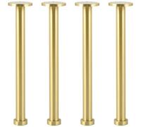 YJRZYQKXKL Piedini per Mobili Oro, 4 Rotondo piede per mobile Regolabili Gambe per mobili Altezza: 8-30cm Gambe per divani Rame | Finitura Anodizzato | Gambe per tavolini-30cm/11.8"