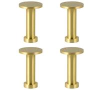 YJRZYQKXKL Piedini per Mobili Oro, 4 Rotondo piede per mobile Regolabili Gambe per mobili Altezza: 8-30cm Gambe per divani Rame | Finitura Anodizzato | Gambe per tavolini-10cm/4