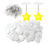 YJSDDNTY 100 ganci da soffitto autoadesivi in PVC, trasparenti, per asciugamani, senza foratura, autoadesivi, trasparenti, decorazione di Natale e Halloween