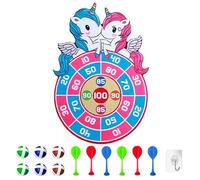 YJSDDNTY Bersaglio per Freccette per Bambini, Dart Board Toy Unicorn Toy Pieghevole, Toy Dart Board con 6 Palline,Gioco di per Indoor Party,Party Games Outdoor Game Gift- 45 cm