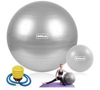 YJSDDNTY Palestra Ball Set, Ballon de yoga, 65cm Fitness Grande e 25cm Pilates Ball Set Balanceball, per la casa, palestra e ufficio-grigio