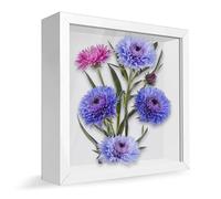 YJSDDNTY Suvenirs - Cornice portafoto profonda da riempire, 22 x 22 cm, 3D, 3 cm, ideale come regalo per foto, collage e bouquet da sposa, colore: bianco